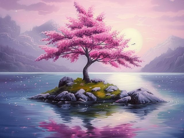 Blooming Cherry Tree - Painting by numbers shop