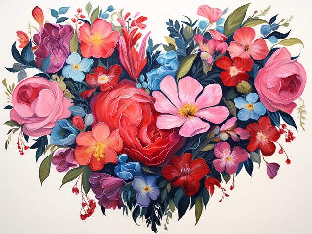 Blossoming Heart Symphony - Painting by numbers shop