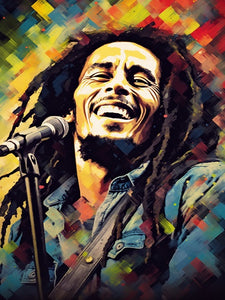 Bob Marley schilderen op nummer