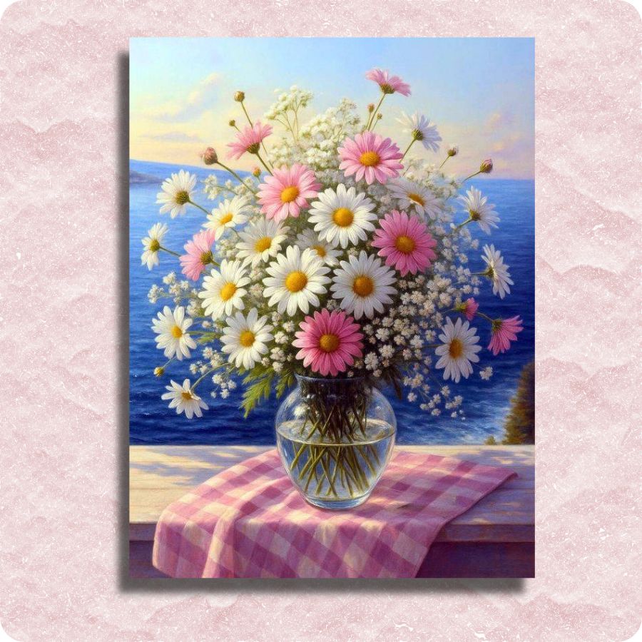 Bouquet by the Ocean Canvas - Paint by numbers