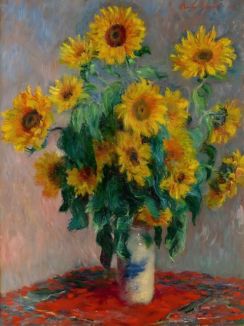 Claude Monet - Sonnenblumenstrauß - Malen-nach-Zahlen-Shop