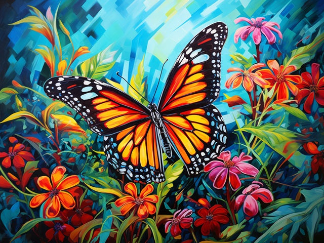 Schmetterling dem Licht entgegen - Malen-nach-Zahlen-Shop
