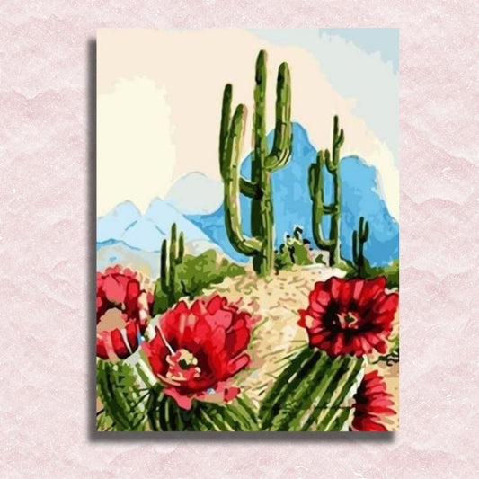 Kaktus-Wüsten-Leinwand – Malen-nach-Zahlen-Shop