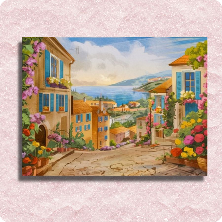 Calle de Flores - Street of Flowers Canvas - Paint by numbers