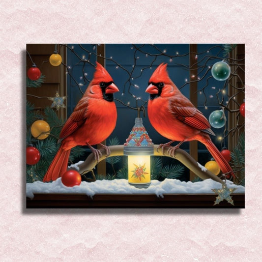 Cardinal Christmas Eve Canvas - Painting by numbers shop