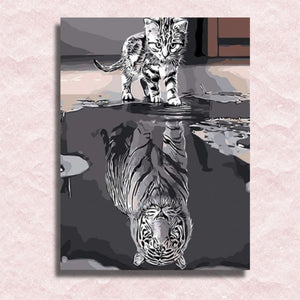 Cat and Tiger Canvas - Painting by numbers shop