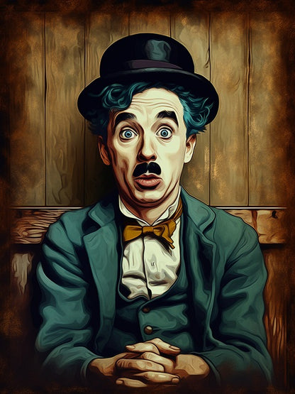 Charlie Chaplin - Schilderen op nummer winkel