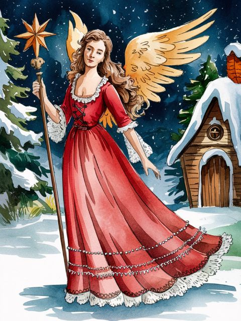 Christmas Angel - Paint by numbers