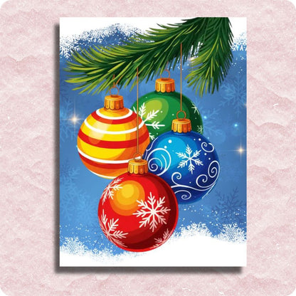 Christmas Baubles - Paint by numbers