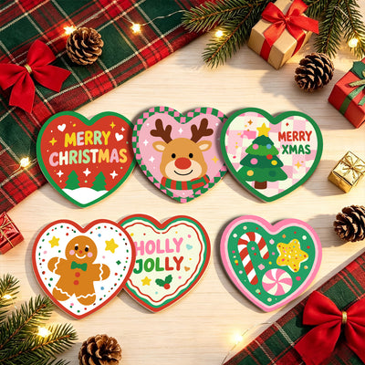 Christmas-Cheer Coasters - 6 Pack Paint by Numbers Lifestyle