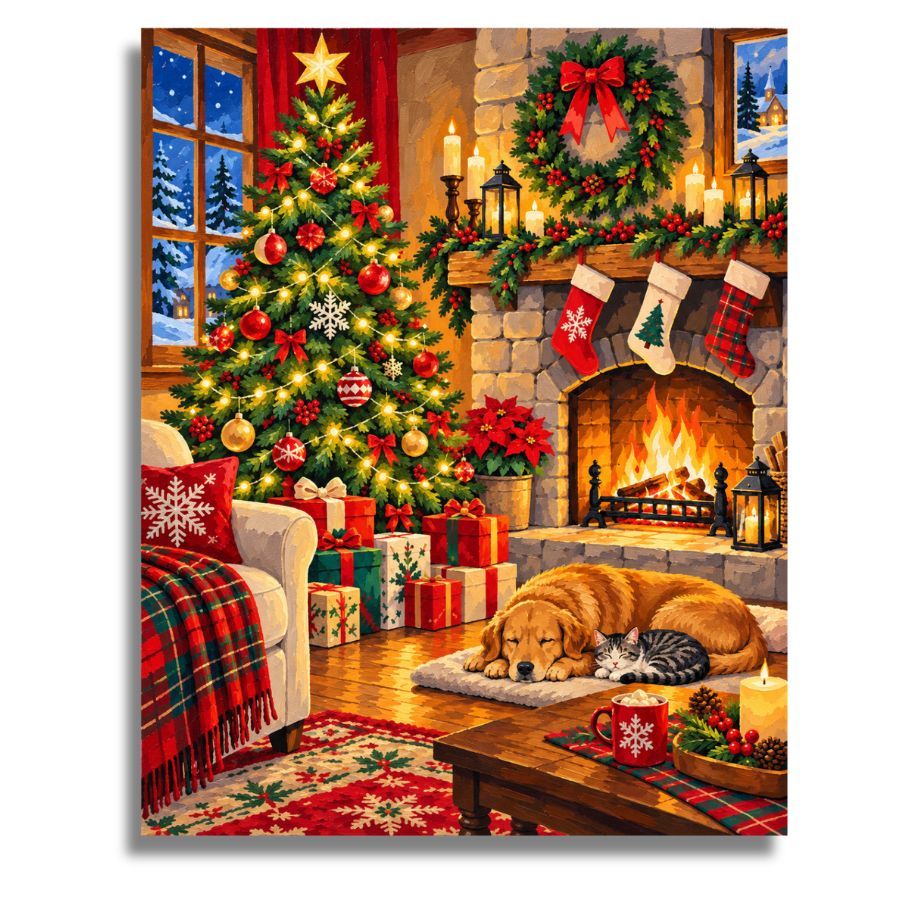Christmas Glow Canvas - Paint by numbers