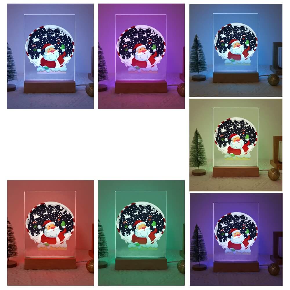 Christmas Lamp Santa - color variant - paint by numbers