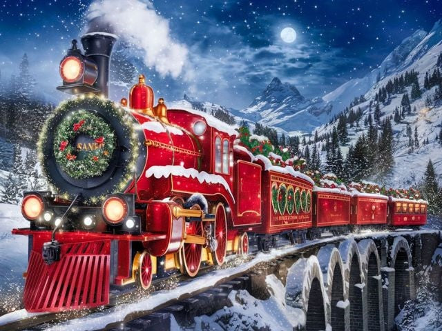 Christmas Train - Paint by numbers