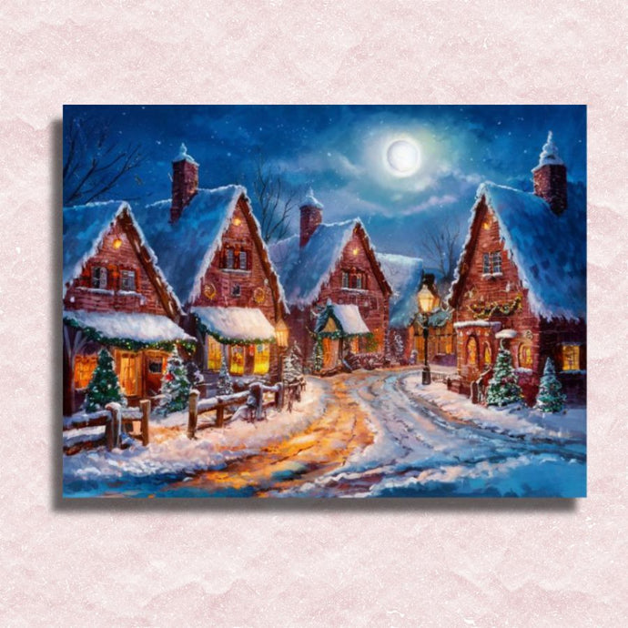 Christmas in the Village Canvas - Painting by numbers shop