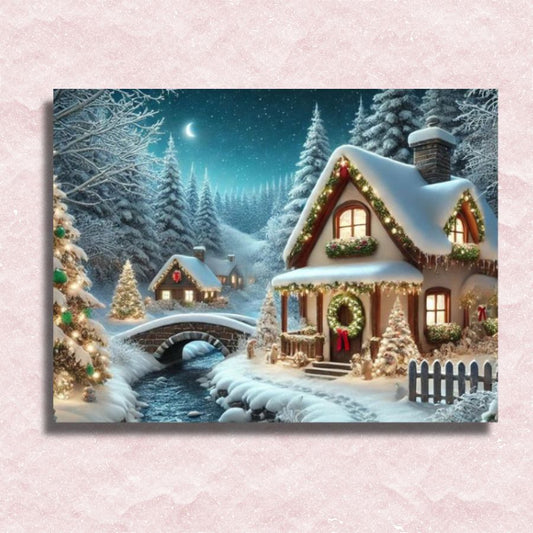 Christmas in the Village Canvas - Paint by numbers