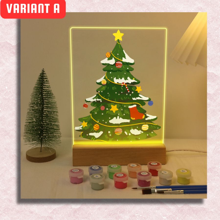 Christmas Lamp Tree - Paint by Numbers