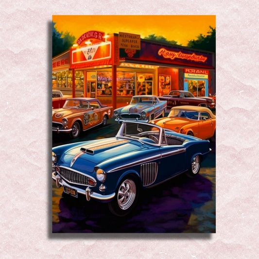 Klassieke auto's Canvas - Schilderen op nummer winkel