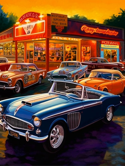 Classic Cars - Schilderen op nummer winkel