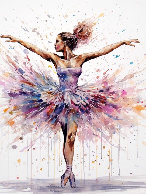 Color Dot Ballerina - Painting by numbers shop