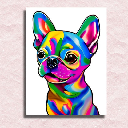 Colorful Chihuahua Canvas - Painting by numbers shop