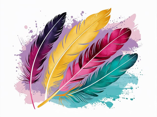 Colorful Feathers - Painting by numbers shop