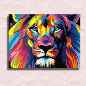 Colorful Lion Canvas - Paint by numbers