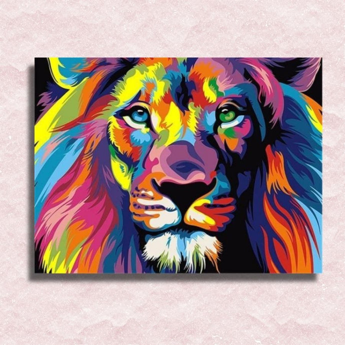 Colorful Lion Canvas - Painting by numbers shop