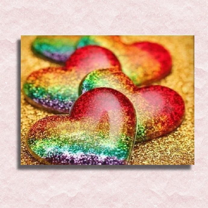Colorful Love Canvas - Painting by numbers shop