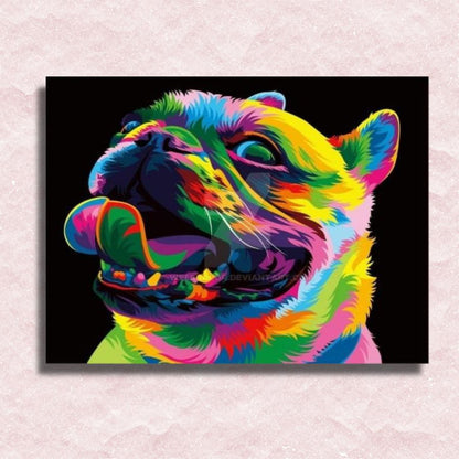 Kleurrijk mopshond canvas - Schilderen op nummer winkel