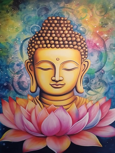 Contemplating Buddha - Painting by numbers shop