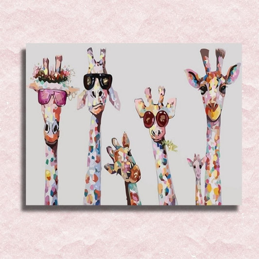 Cool Giraffes Canvas - Painting by numbers shop