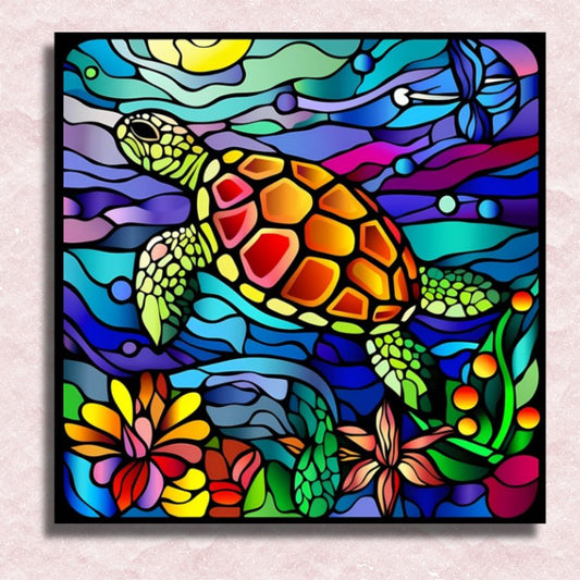 Coral Reef Turtle Canvas - Painting by numbers shop