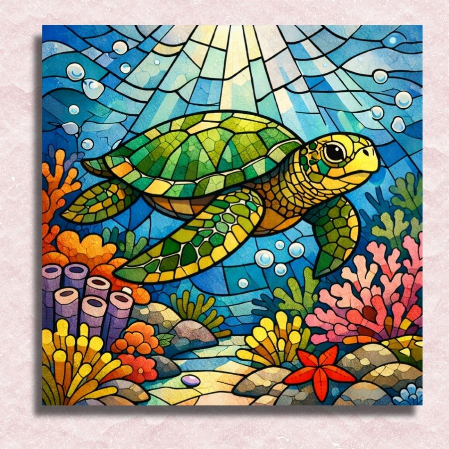 Coral Reef Turtle - Paint by Numbers