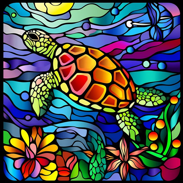 Coral Reef Turtle - Paint by numbers