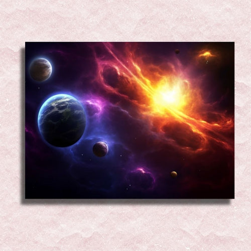 Cosmic Radiance Dance - Painting by numbers shop canvas