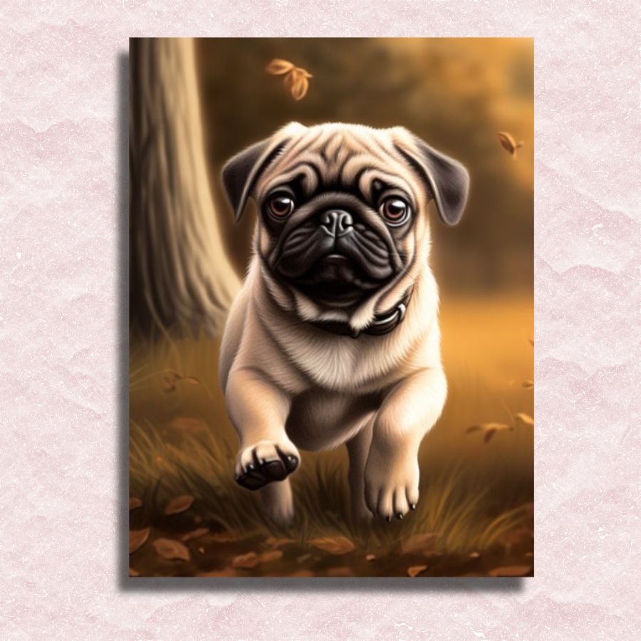 Cute Pug Canvas - Painting by numbers shop