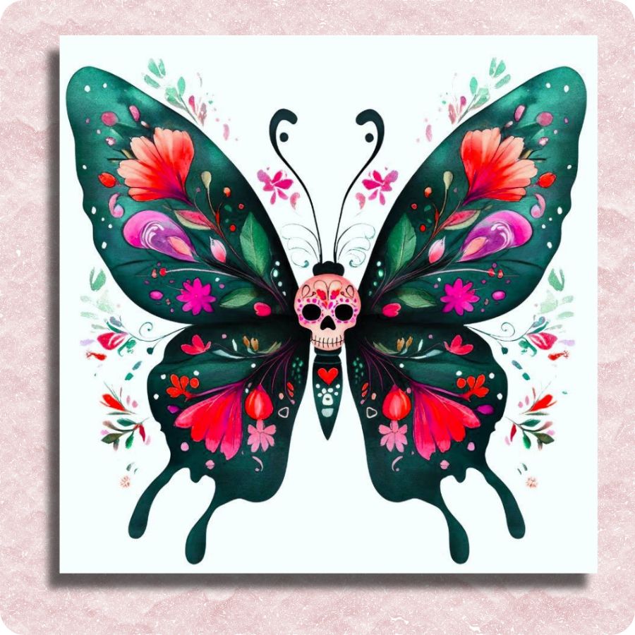 Day of the Dead Butterfly - Paint by numbers