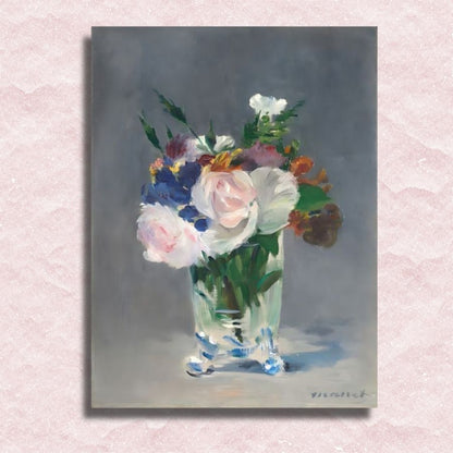 Edouard Manet - Bloemen in een kristallen vaas Canvas - Winkel voor schilderen op nummer