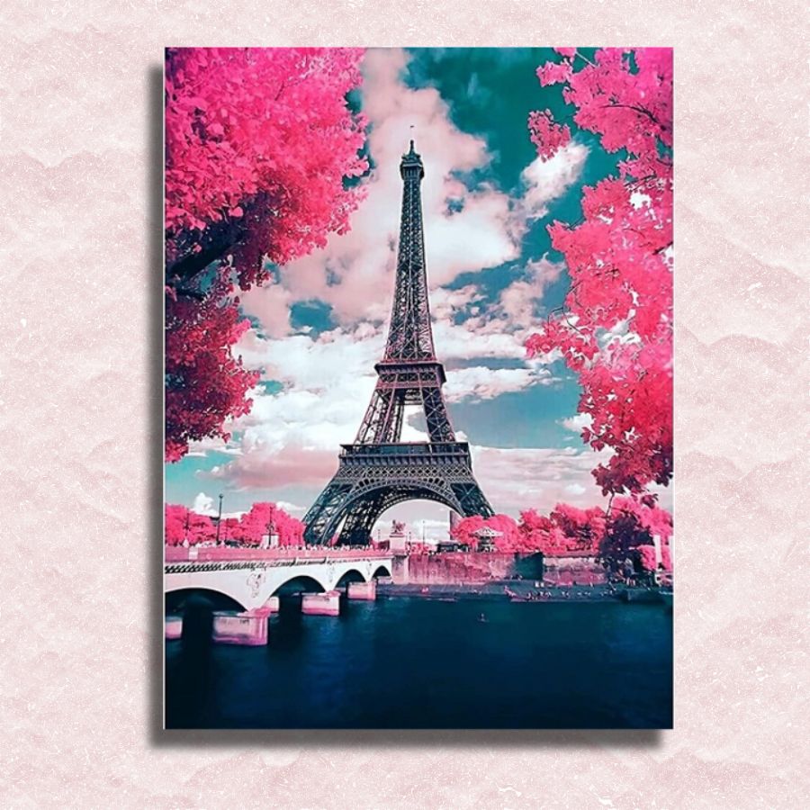 Leinwand „Eiffelturm in Blumen gekleidet“ – Shop zum Malen nach Zahlen