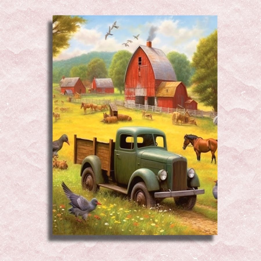 Farm Scene Canvas - Painting by numbers shop