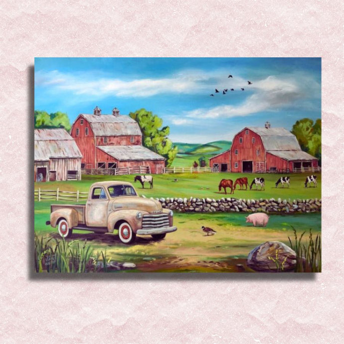 Farm Scene Canvas - Paint by numbers