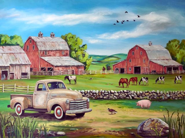 Farm Scene - Paint by numbers