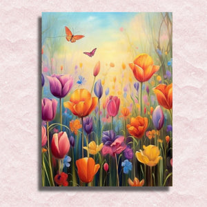 Field Tulips Canvas - Painting by numbers shop