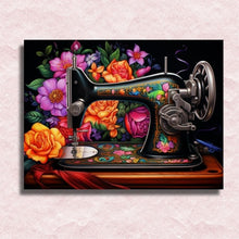 Laden Sie das Bild in den Galerie-Viewer, Shop-Leinwand „Floral Stitch Time – Malen nach Zahlen“.