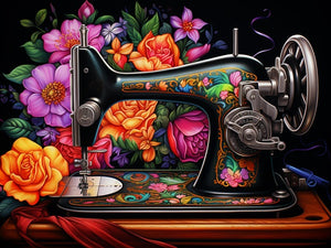 Floral Stitch Time - Malen-nach-Zahlen-Shop