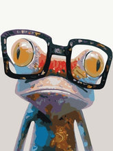 Bild in den Galerie-Viewer laden, Frosch mit Brille – Malen-nach-Zahlen-Shop