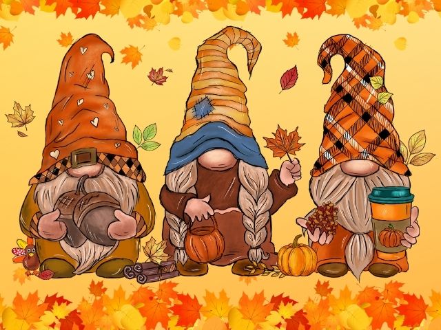 Gnomes of Autumn - Paint by numbers
