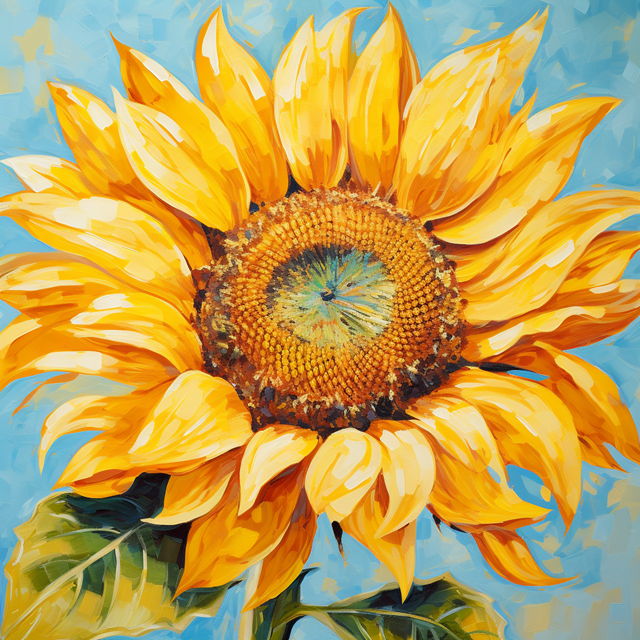 Golden Sunflower Crown - Paint by numbers