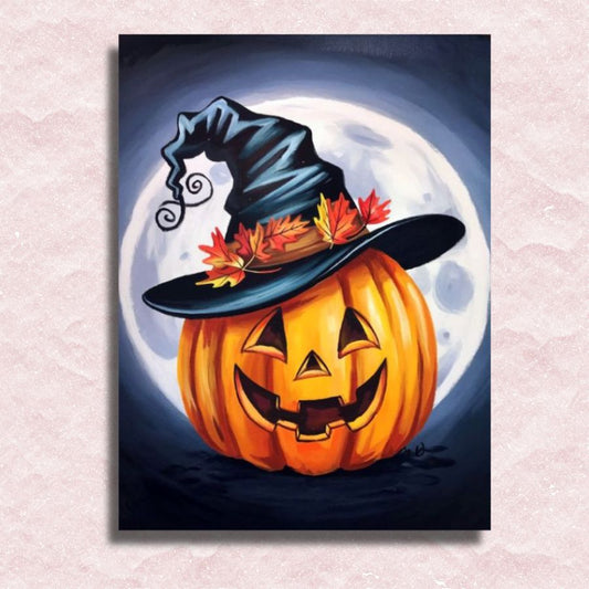 Halloween Pumpkin Canvas - Paint by numbers