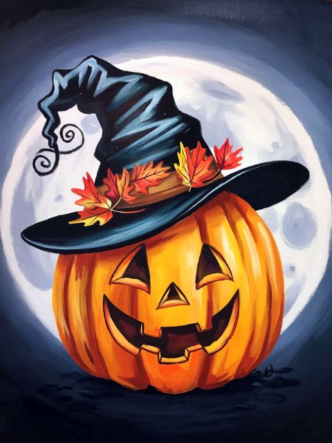 Halloween Pumpkin - Paint by numbers